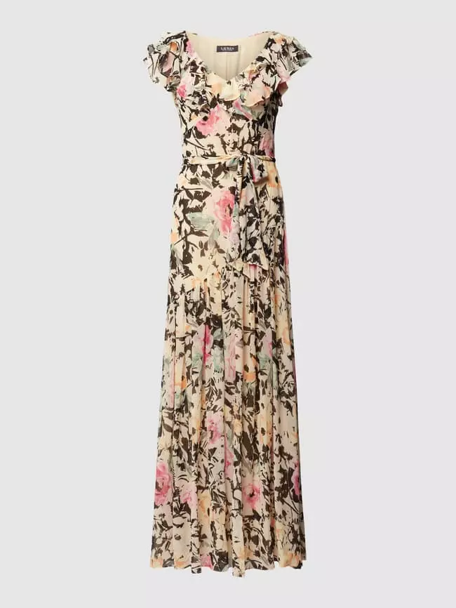 Lauren Ralph Lauren Abendkleid Mit Ausgestellter Rockpartie Modell 'Faydala' - Ecru 4 Lauren Ralph Lauren Abendkleid Mit Ausgestellter Rockpartie Modell 'Faydala' - Ecru – Bild 2