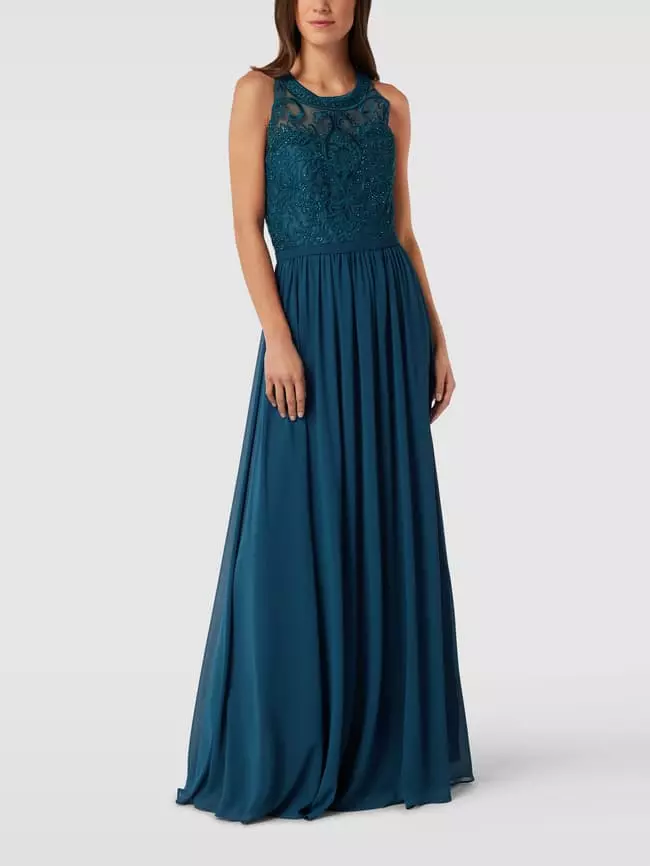 Mascara Abendkleid Mit Zierbesatz - Petrol 3 Mascara Abendkleid Mit Zierbesatz - Petrol