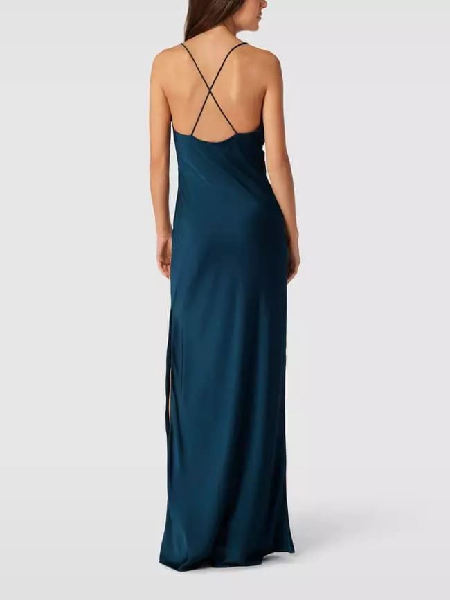 Unique Abendkleid Mit Wasserfall-Ausschnitt - Petrol 7 Unique Abendkleid Mit Wasserfall-Ausschnitt - Petrol – Bild 5