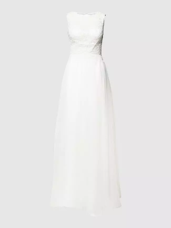 Luxuar Brautkleid Mit Zierbesatz - Offwhite 4 Luxuar Brautkleid Mit Zierbesatz - Offwhite – Bild 2