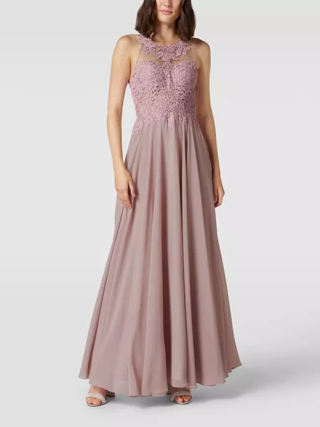 Mascara Abendkleid Mit Floralen Stickereien Und Zierbesatz - Rosé 6 Mascara Abendkleid Mit Floralen Stickereien Und Zierbesatz - Rosé – Bild 4