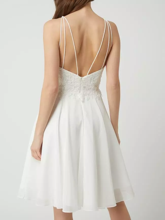 Luxuar Brautkleid Aus Spitze Und Chiffon - Offwhite 7 Luxuar Brautkleid Aus Spitze Und Chiffon - Offwhite – Bild 5