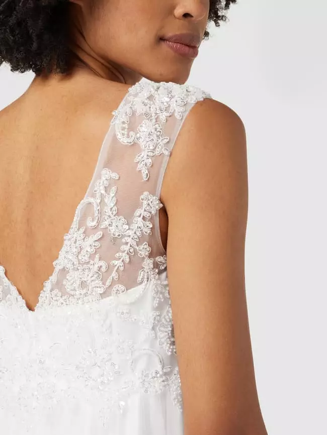 Luxuar Brautkleid Mit Pailletten Und Zierperlen - Offwhite 5 Luxuar Brautkleid Mit Pailletten Und Zierperlen - Offwhite – Bild 3