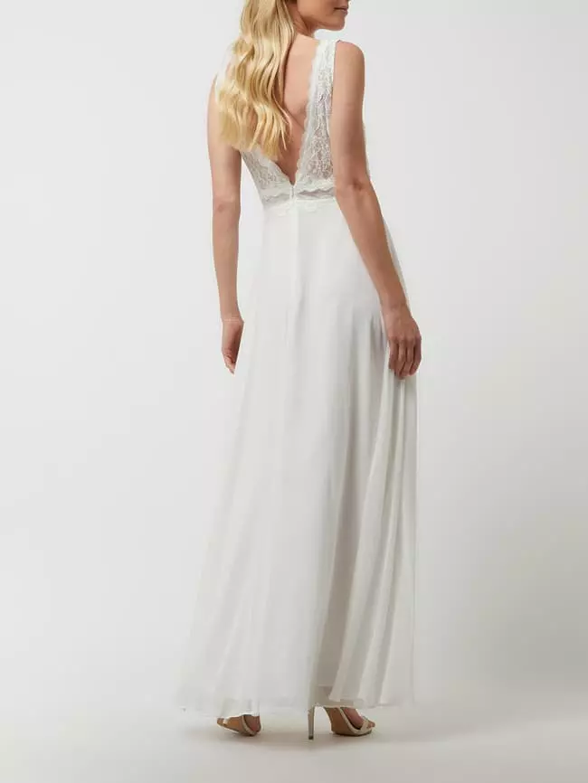 Jake*s Cocktail Brautkleid Aus Spitze Und Chiffon - Ecru 6 Jake*s Cocktail Brautkleid Aus Spitze Und Chiffon - Ecru – Bild 4