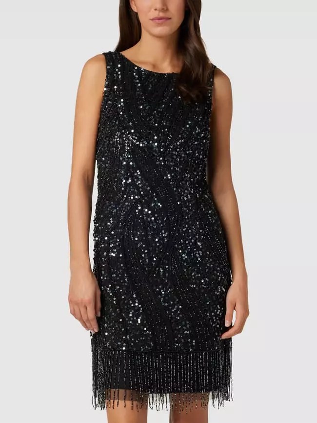 Adrianna Papell Cocktailkleid Mit Paillettenbesatz - Schwarz 6 Adrianna Papell Cocktailkleid Mit Paillettenbesatz - Schwarz – Bild 4