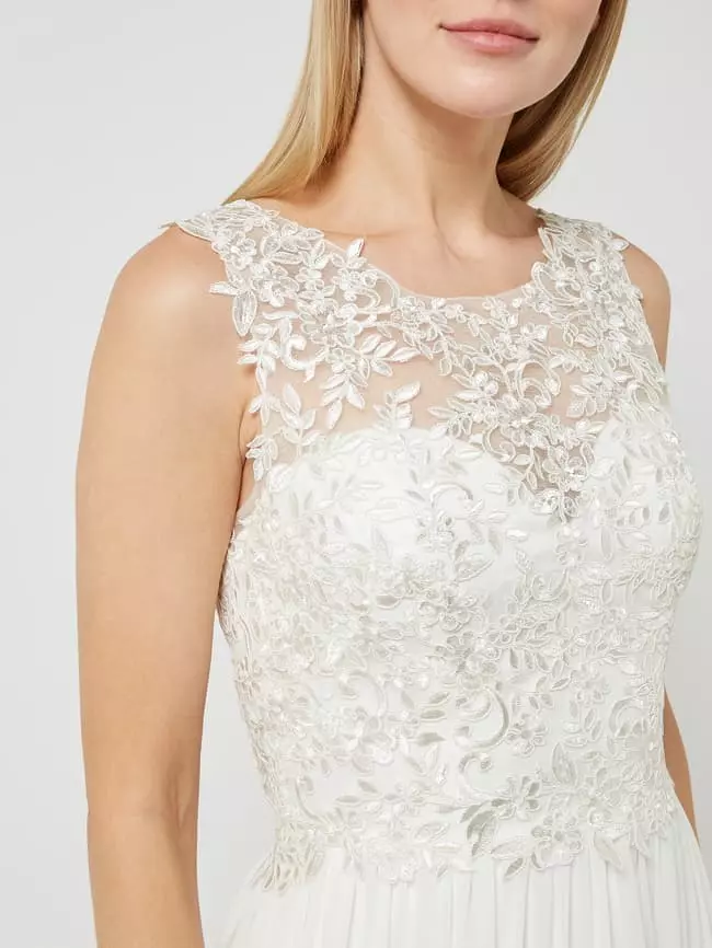 Mascara Brautkleid Mit Floralen Stickereien - Offwhite 5 Mascara Brautkleid Mit Floralen Stickereien - Offwhite – Bild 3