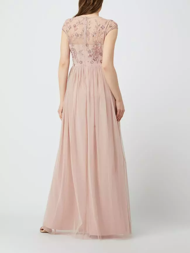 Christian Berg Cocktail Abendkleid Mit Stickereien - Altrosa 6 Christian Berg Cocktail Abendkleid Mit Stickereien - Altrosa – Bild 4