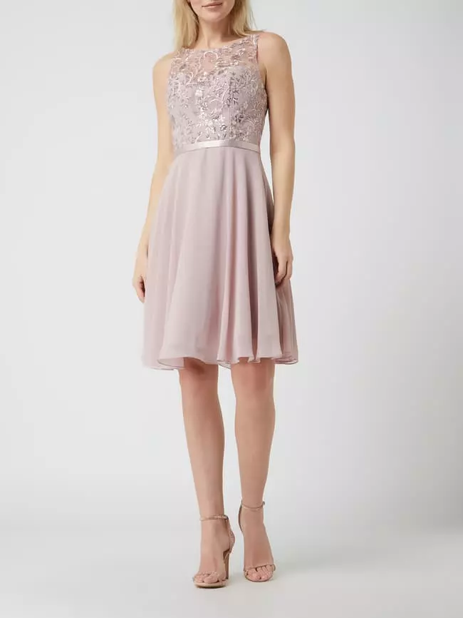 Luxuar Cocktailkleid Mit Pailletten - Mauve 3 Luxuar Cocktailkleid Mit Pailletten - Mauve