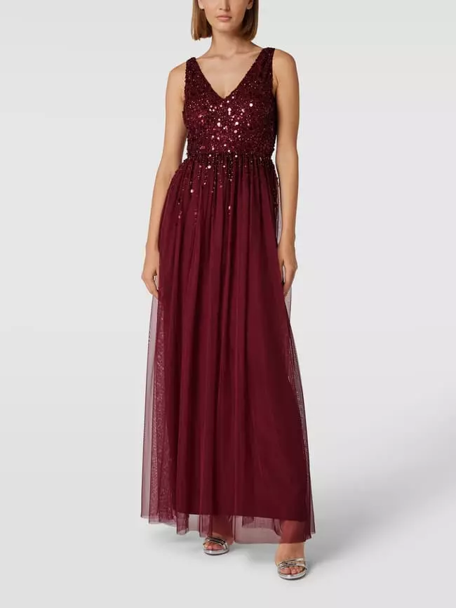 Lipsy Abendkleid Mit Paillettenbesatz - Kirschrot 6 Lipsy Abendkleid Mit Paillettenbesatz - Kirschrot – Bild 4