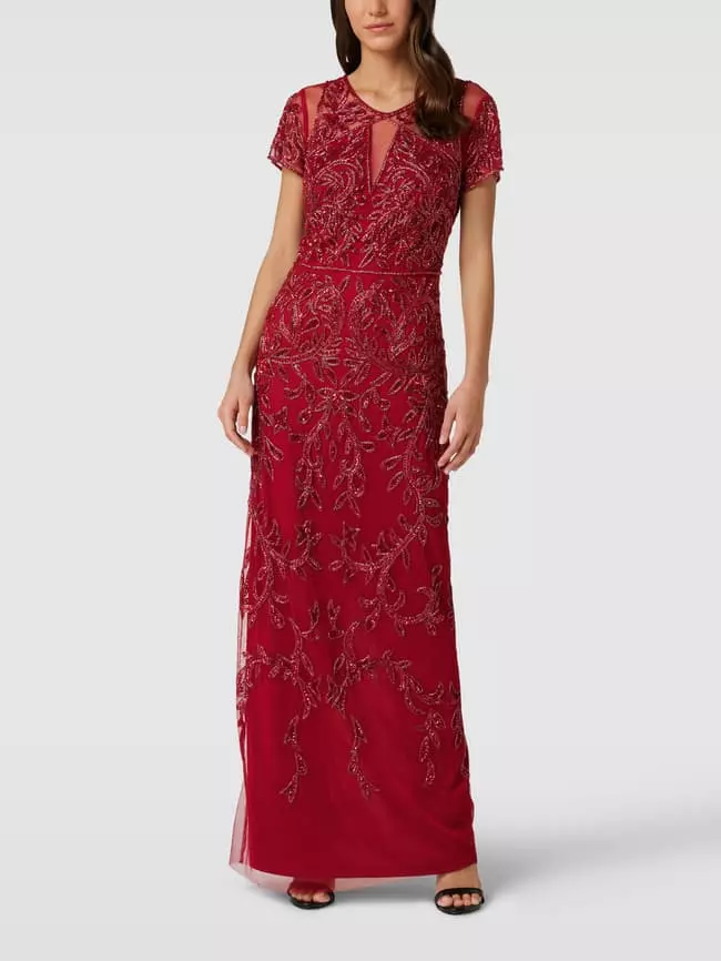 Adrianna Papell Abendkleid Mit Paillettenbesatz - Rot 3 Adrianna Papell Abendkleid Mit Paillettenbesatz - Rot