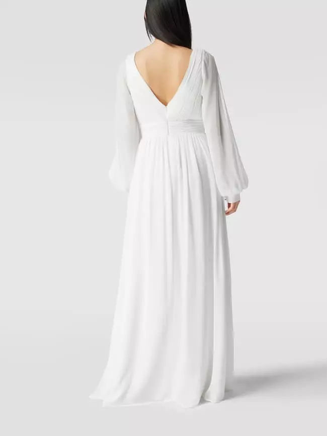 Mascara Brautkleid Mit Plisseefalten - Offwhite 7 Mascara Brautkleid Mit Plisseefalten - Offwhite – Bild 5