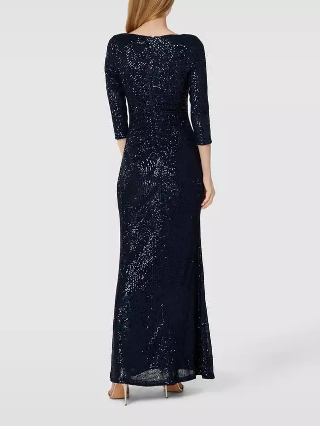 Christian Berg Cocktail Abendkleid Mit Paillettenbesatz - Dunkelblau 7 Christian Berg Cocktail Abendkleid Mit Paillettenbesatz - Dunkelblau – Bild 5