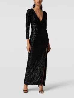 Jake*s Cocktail Abendkleid Mit Paillettenbesatz - Schwarz