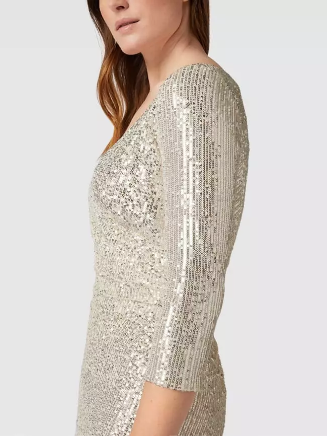 Christian Berg Cocktail Abendkleid Mit Paillettenbesatz - Sand 5 Christian Berg Cocktail Abendkleid Mit Paillettenbesatz - Sand – Bild 3