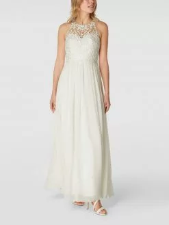 Laona Abendkleid Mit Floralen Stickereien Und Zierperlen - Offwhite