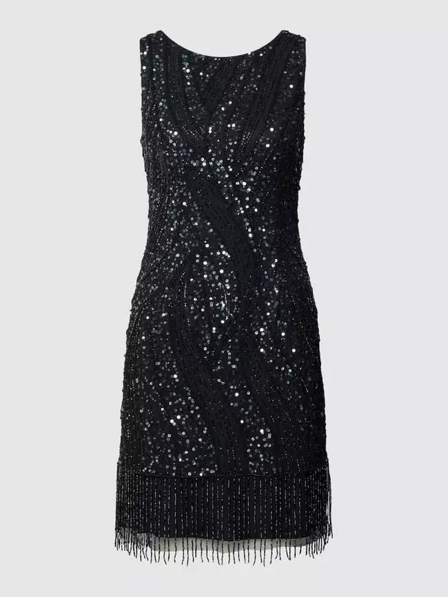 Adrianna Papell Cocktailkleid Mit Paillettenbesatz - Schwarz 4 Adrianna Papell Cocktailkleid Mit Paillettenbesatz - Schwarz – Bild 2