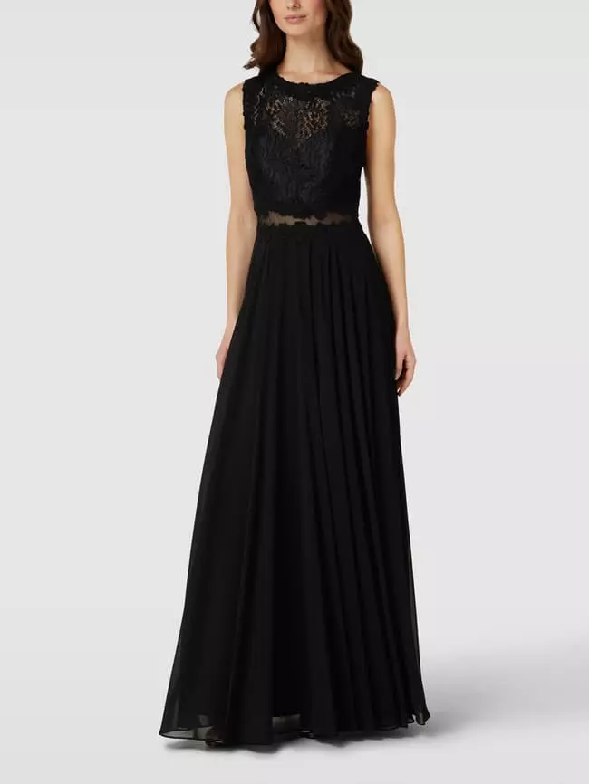 Mascara Abendkleid Mit Floralen Stickereien - Schwarz 5 Mascara Abendkleid Mit Floralen Stickereien - Schwarz – Bild 4