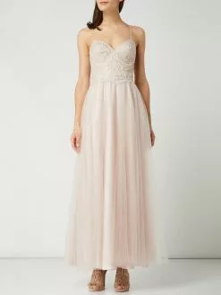 Laona Abendkleid Mit Floraler Häkelspitze - Beige