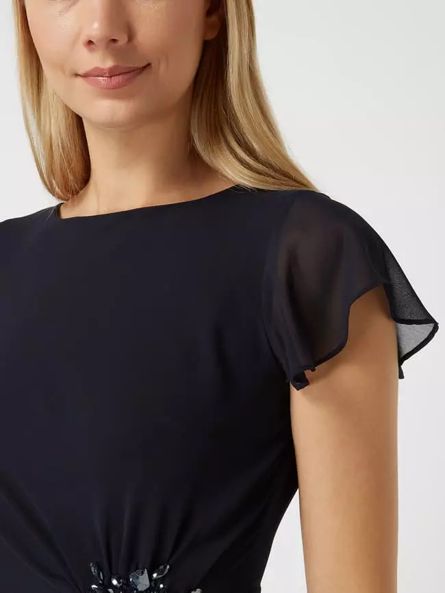 Christian Berg Cocktail Cocktailkleid Aus Chiffon Mit Zierperlen - Marineblau Meliert 5 Christian Berg Cocktail Cocktailkleid Aus Chiffon Mit Zierperlen - Marineblau Meliert – Bild 3