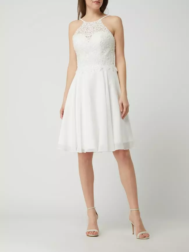 Luxuar Brautkleid Aus Spitze Und Chiffon - Offwhite 3 Luxuar Brautkleid Aus Spitze Und Chiffon - Offwhite