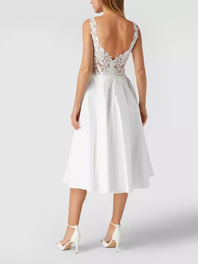 Mascara Cocktailkleid Mit Floralen Stickereien - Offwhite 7 Mascara Cocktailkleid Mit Floralen Stickereien - Offwhite – Bild 5