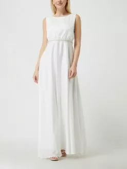 Christian Berg Cocktail Brautkleid Aus Satin - Ecru