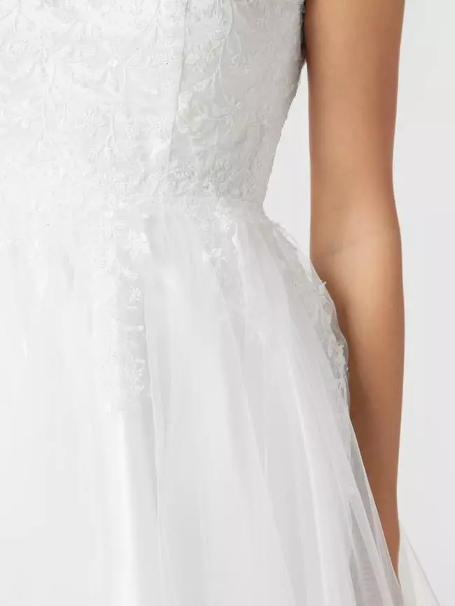 TROYDEN COLLECTION Brautkleid Mit Floralen Stickereien - Weiß 8 TROYDEN COLLECTION Brautkleid Mit Floralen Stickereien - Weiß – Bild 6