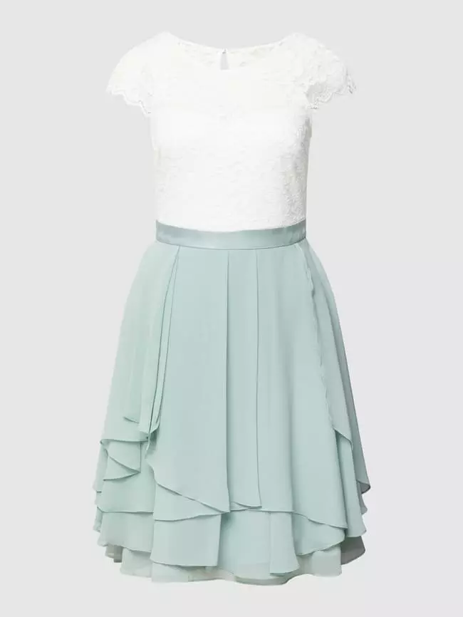 Jake*s Cocktail Cocktailkleid Mit Spitzenbesatz - Olivgrün 4 Jake*s Cocktail Cocktailkleid Mit Spitzenbesatz - Olivgrün – Bild 2