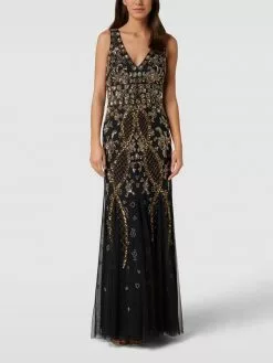 Adrianna Papell Abendkleid Mit Ziersteinbesatz - Schwarz