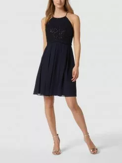 Jake*s Cocktail Cocktailkleid Aus Zartem Chiffon - Marineblau Meliert