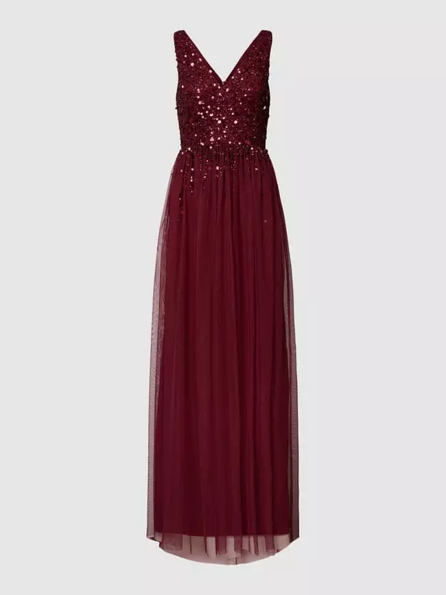 Lipsy Abendkleid Mit Paillettenbesatz - Kirschrot 4 Lipsy Abendkleid Mit Paillettenbesatz - Kirschrot – Bild 2