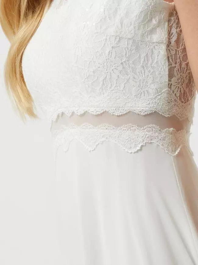 Jake*s Cocktail Brautkleid Aus Spitze Und Chiffon - Ecru 7 Jake*s Cocktail Brautkleid Aus Spitze Und Chiffon - Ecru – Bild 5