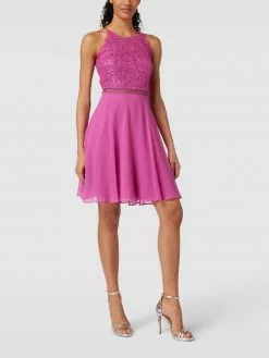 V.M. Cocktailkleid Mit Paillettenbesatz - Pink