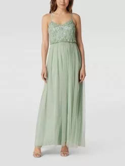 Jake*s Cocktail Abendkleid Mit Zierbesatz - Hellgrün Meliert