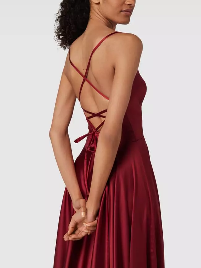 Luxuar Abendkleid Mit Herz-Ausschnitt - Dunkelrot 5 Luxuar Abendkleid Mit Herz-Ausschnitt - Dunkelrot – Bild 3