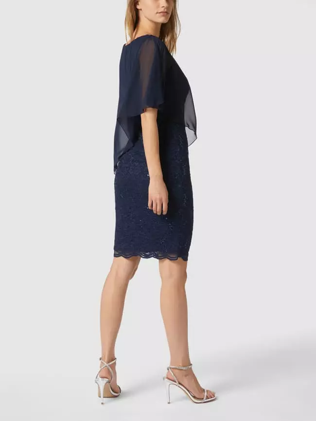 Swing Cocktailkleid Aus Floraler Spitze - Blau 7 Swing Cocktailkleid Aus Floraler Spitze - Blau – Bild 5