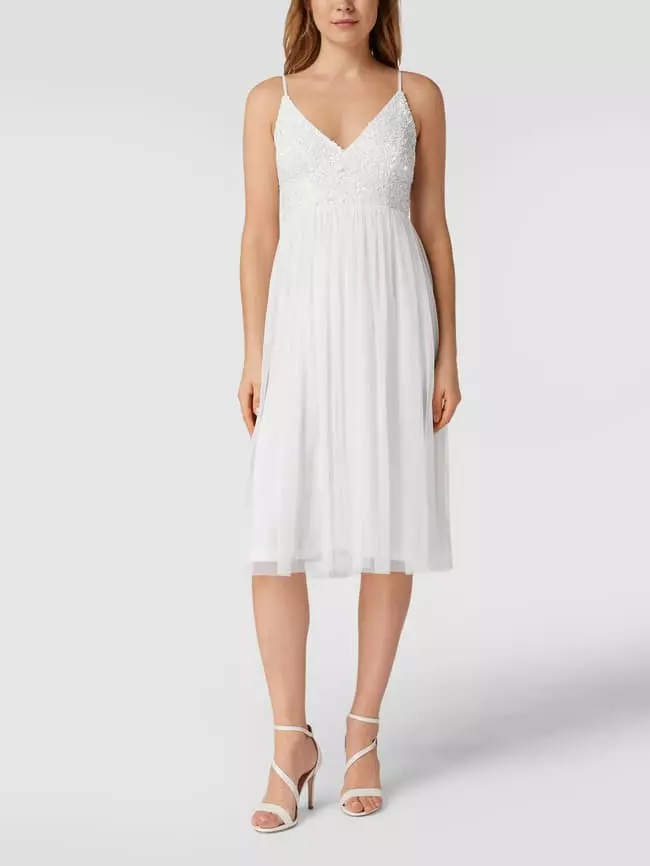 LACE & BEADS Brautkleid Mit Paillettenbesatz - Weiß 3 LACE & BEADS Brautkleid Mit Paillettenbesatz - Weiß