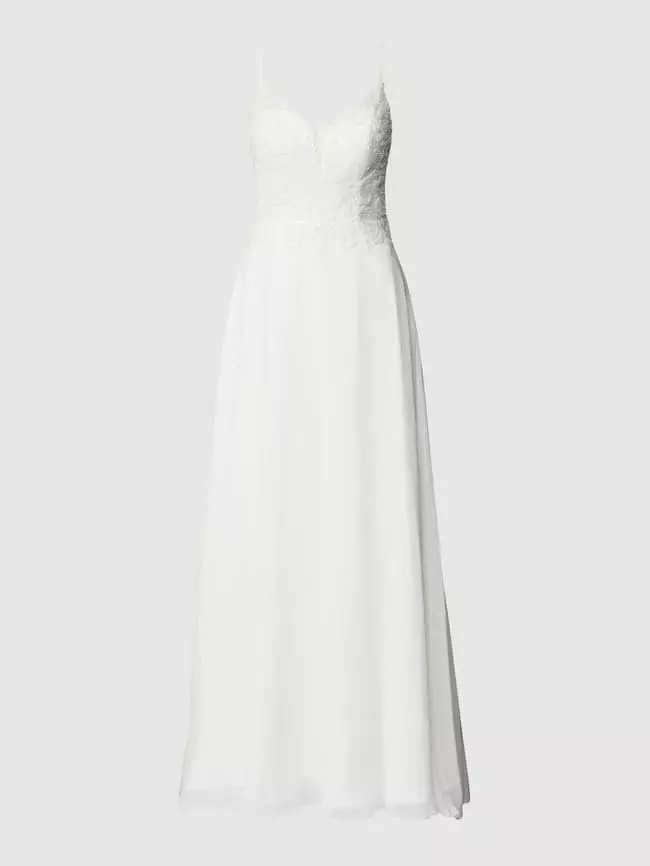 Mascara Brautkleid Mit Floralen Stickereien - Offwhite 4 Mascara Brautkleid Mit Floralen Stickereien - Offwhite – Bild 2