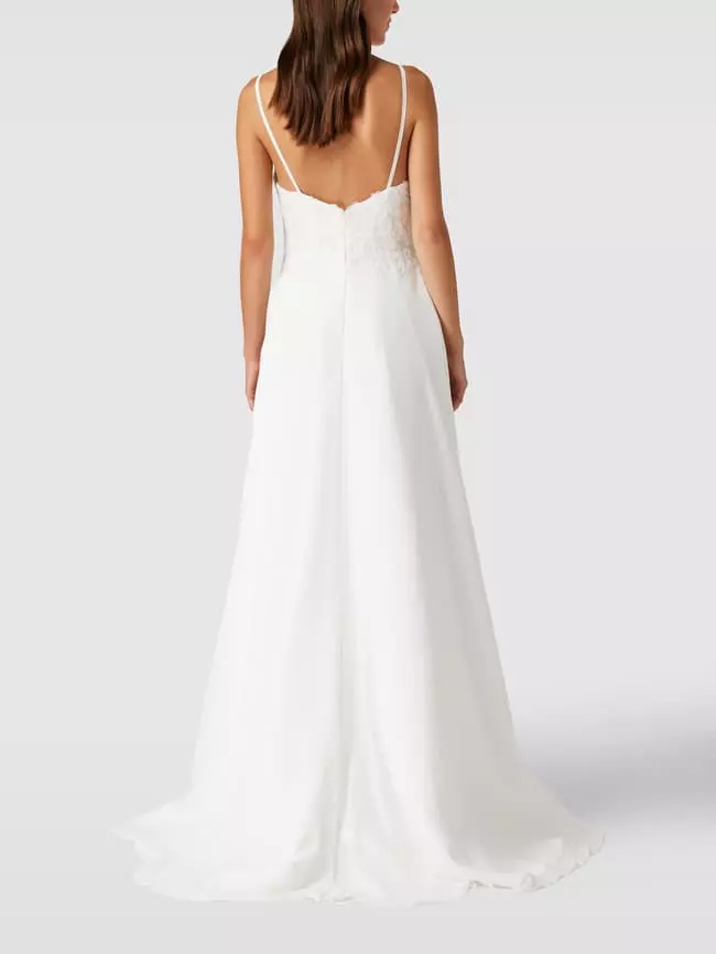 Mascara Brautkleid Mit Floralen Stickereien - Offwhite 7 Mascara Brautkleid Mit Floralen Stickereien - Offwhite – Bild 5