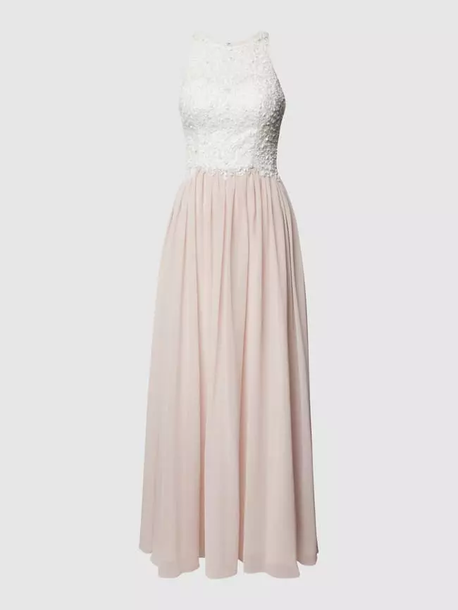 Laona Abendkleid Mit Strasssteinen Und Pailletten - Sand 4 Laona Abendkleid Mit Strasssteinen Und Pailletten - Sand – Bild 2