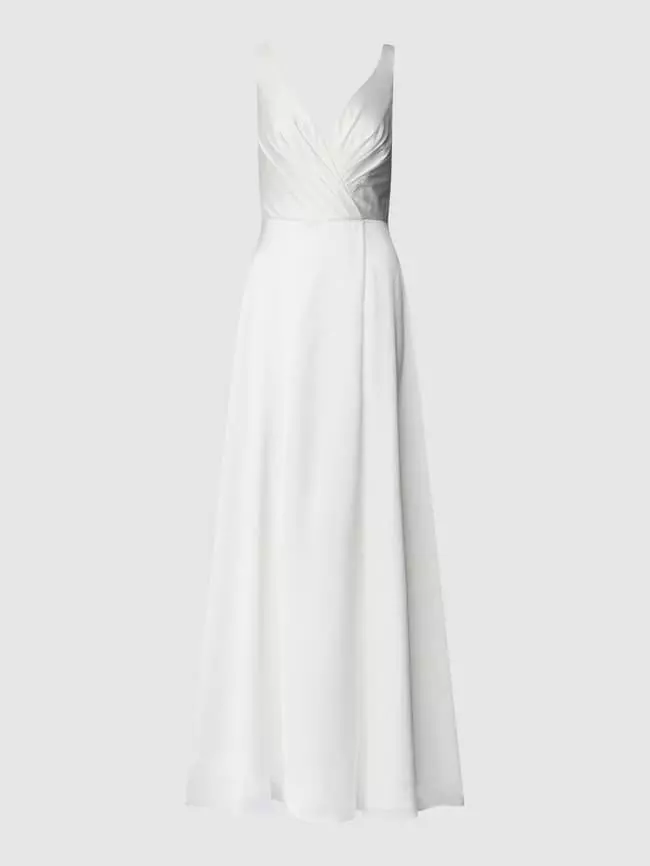 Luxuar Brautkleid Mit Gelegten Falten - Offwhite 4 Luxuar Brautkleid Mit Gelegten Falten - Offwhite – Bild 2