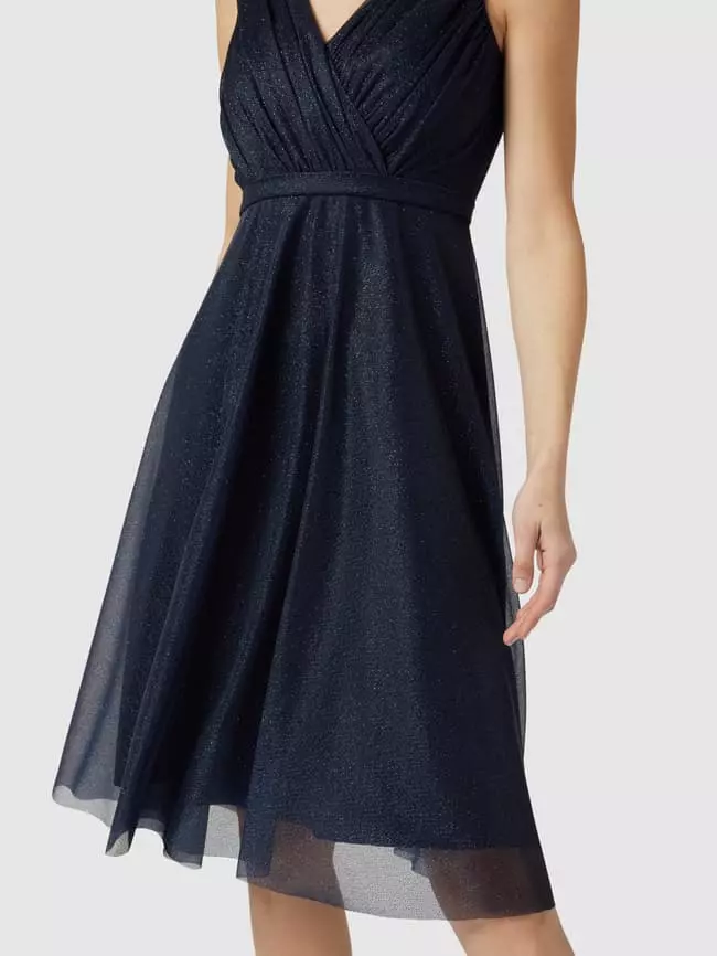 TROYDEN COLLECTION Cocktailkleid Mit Taillenpasse - Marineblau 5 TROYDEN COLLECTION Cocktailkleid Mit Taillenpasse - Marineblau – Bild 3