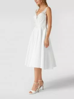 Mascara Cocktailkleid Mit Floralen Stickereien - Offwhite