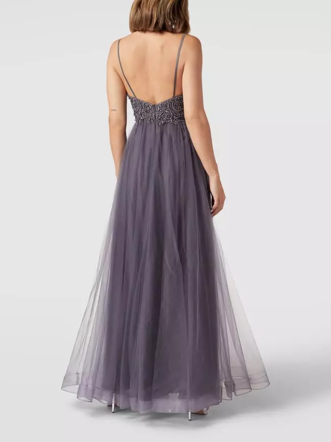 Laona Abendkleid Mit Herz-Ausschnitt - Anthrazit 7 Laona Abendkleid Mit Herz-Ausschnitt - Anthrazit – Bild 5