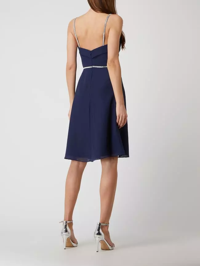 Luxuar Cocktailkleid Mit Strasssteinbesatz - Dunkelblau 6 Luxuar Cocktailkleid Mit Strasssteinbesatz - Dunkelblau – Bild 4