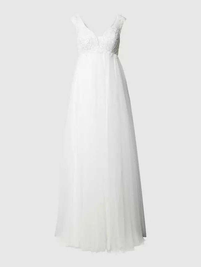 Luxuar Brautkleid Mit Pailletten Und Zierperlen - Offwhite 4 Luxuar Brautkleid Mit Pailletten Und Zierperlen - Offwhite – Bild 2