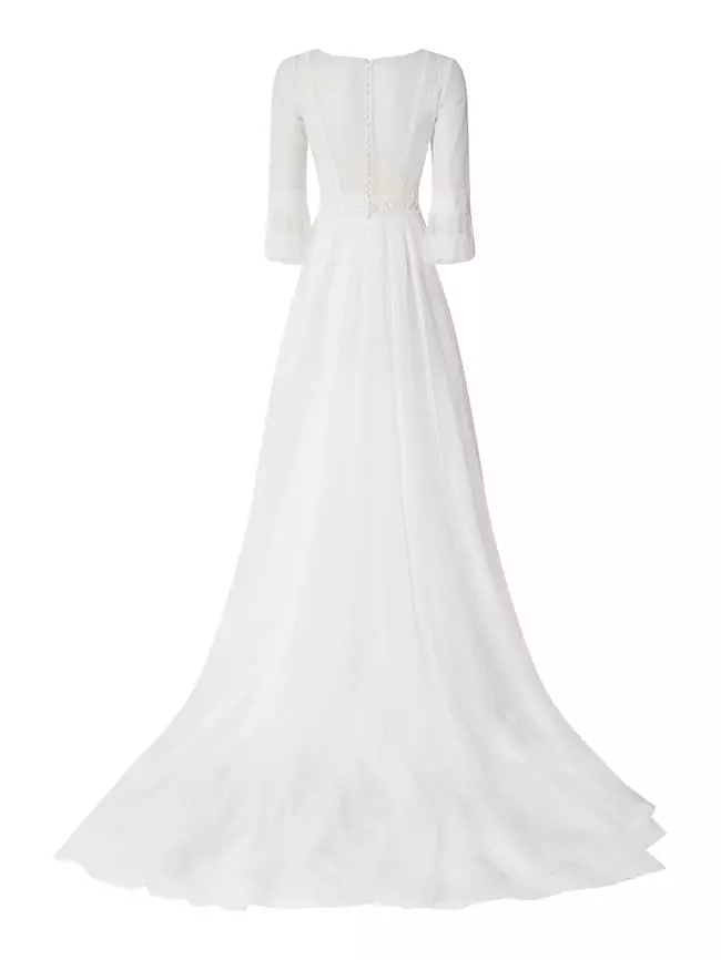 Luxuar Brautkleid Aus Tüll Mit Zierborten - Offwhite 6 Luxuar Brautkleid Aus Tüll Mit Zierborten - Offwhite – Bild 4