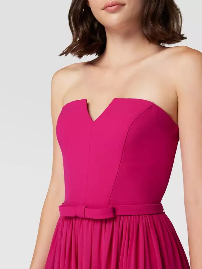 Vera Wang Bride Abendkleid Mit Taillenband Modell 'LEONTINE' - Fuchsia 5 Vera Wang Bride Abendkleid Mit Taillenband Modell 'LEONTINE' - Fuchsia – Bild 3