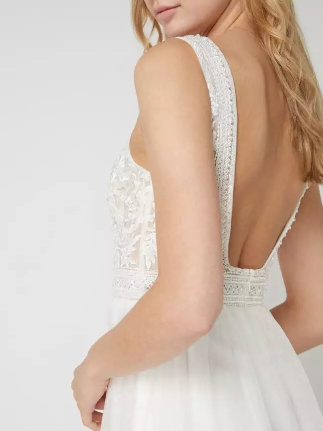 Luxuar Brautkleid Mit Häkelspitze - Offwhite 6 Luxuar Brautkleid Mit Häkelspitze - Offwhite – Bild 4