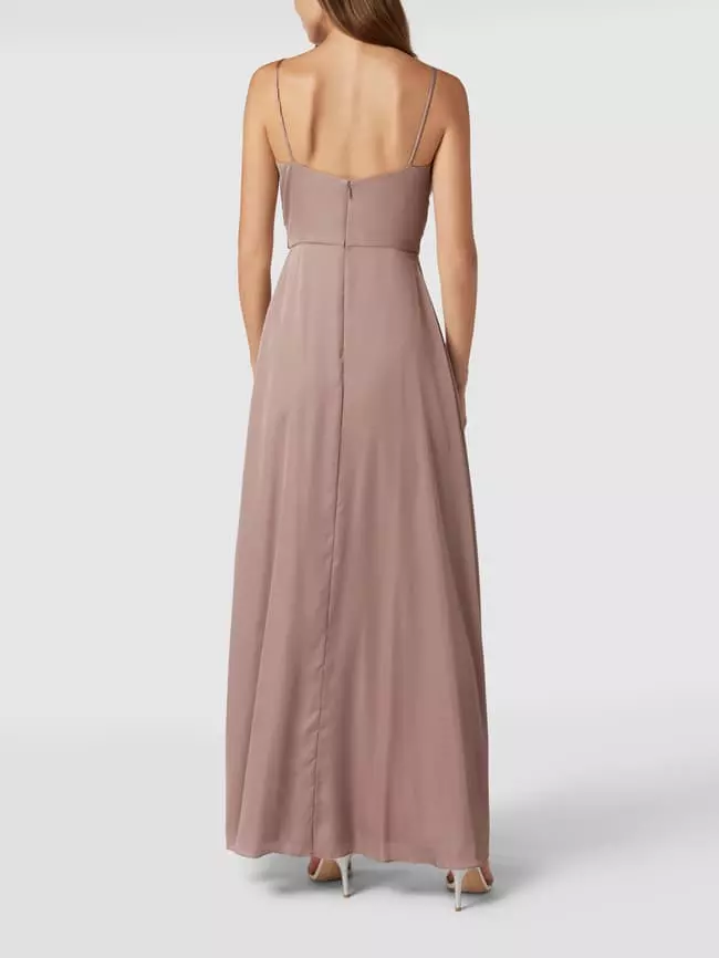 Jake*s Cocktail Abendkleid Mit V-Ausschnitt - Sand 7 Jake*s Cocktail Abendkleid Mit V-Ausschnitt - Sand – Bild 5